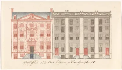 Amsterdamse grachtenhuizen aan de Herengracht 480-488