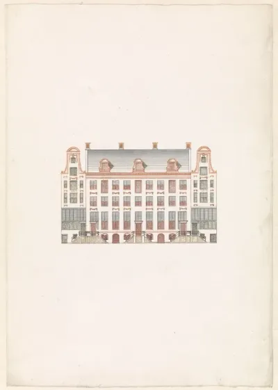 Amsterdamse grachtenhuizen aan de Keizersgracht 518-526