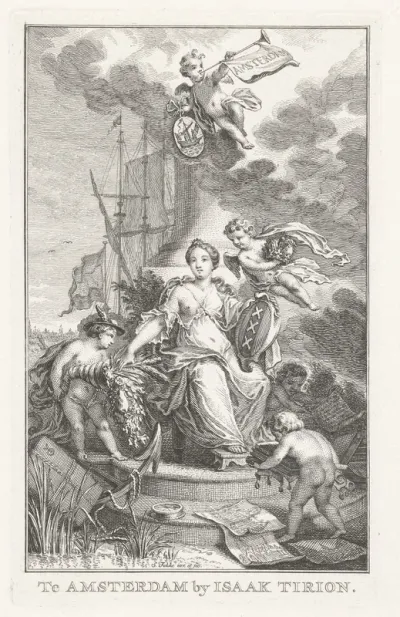 Amsterdamse Stedenmaagd omringd door putti