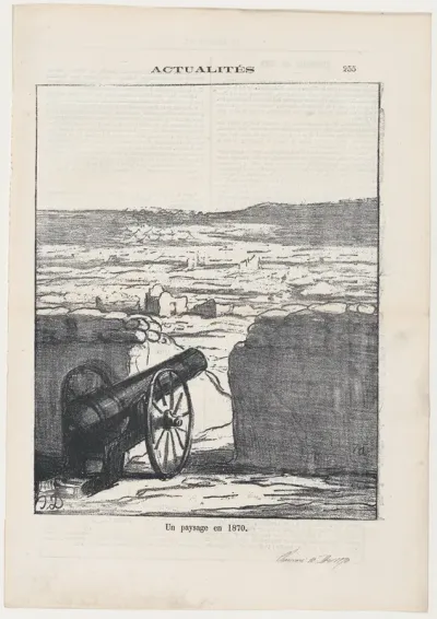 An 1870 landscape, from 'News of the day,' published in Le Charivari, December 10, 1870