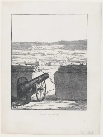 An 1870 landscape, from News of the day, published in "Le Charivari"