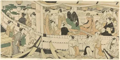 An Actors' Boating Party on the Sumida River