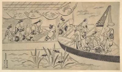 An Actor's Boating Party on the Sumida River