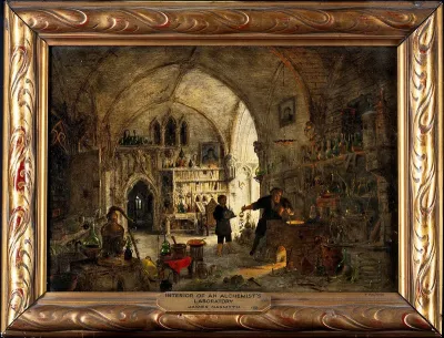 An alchemist in his laboratory