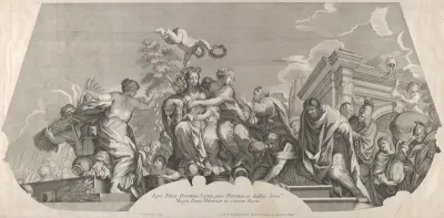 An allegorical composition with Charity and prisoners in chains