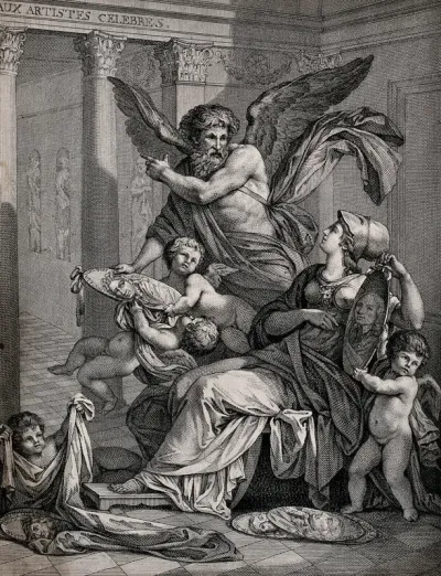 An allegory celebrating Dutch painters
