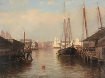 An American harbour scene