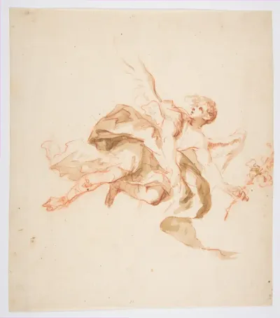 An Angel holding a Lily