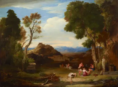 An antique rural scene