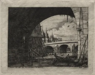 An Arch of the Notre Dame Bridge, Paris