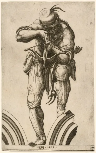 An Archer Shooting a Crossbow