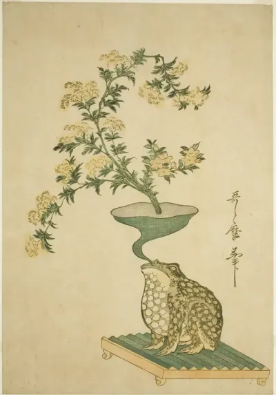 An Arrangement of Valerian and Chinese Bell Flowers