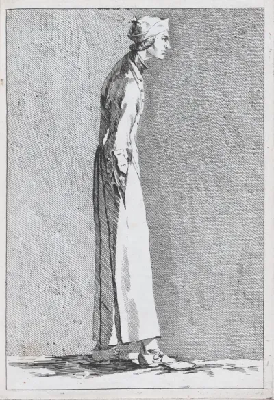 An Artist at the French Academy in Rome (?), pl. II from "Recueil de caricatures"