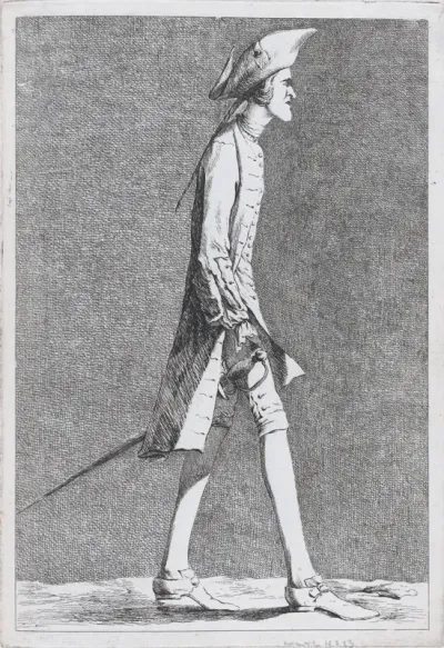 An Artist at the French Academy in Rome (?), pl. XIII from "Recueil de caricatures"