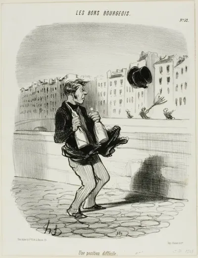 An Awkward Situation, plate 52 from Les Bons Bourgeois