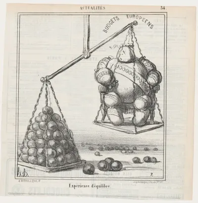 An experience with equilibrium, from 'News of the day,' published in "Le Charivari"