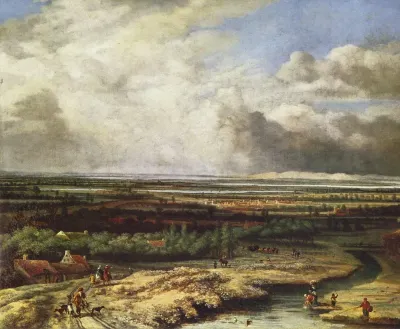 An Extensive Landscape with a Hawking Party