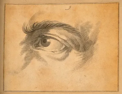 An eye belonging to a musician
