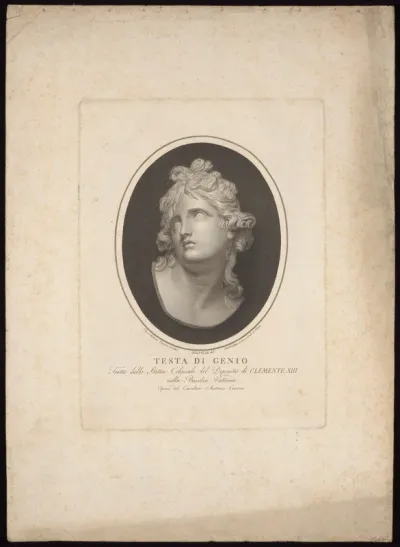 An ideal mourning head for the tomb of Pope Clement XIII