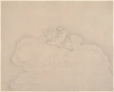 An Immortal on a Cloud with a Pair of Peaches