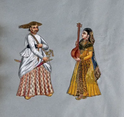 An Indian man and his wife
