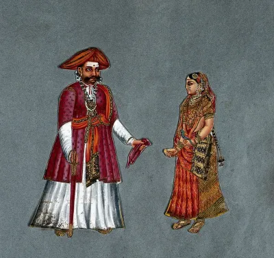 An Indian man of the "China caste" and his wife