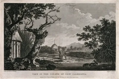 An island in New Caledonia and some of its inhabitants, visited by Cook on his second voyage, 1772-1775