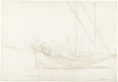 An Italian Galley, with the Stern to the Left/ verso: An Italian Gallery with the Bow to the Left, and Several Figure Sketches