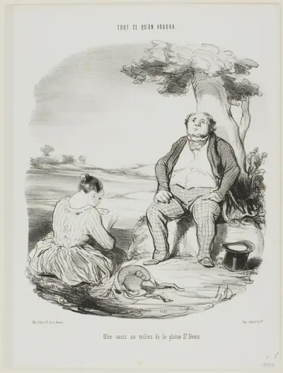 An Oasis in the Middle of the Plain of St. Denis, plate 5 from Tout Ce Qu'on Voudra