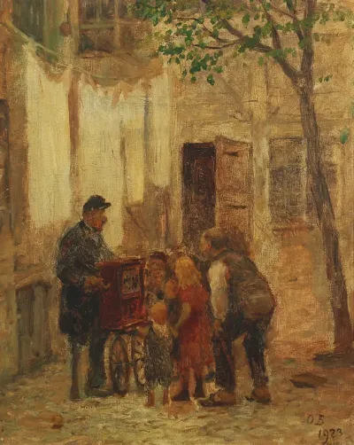 An organ grinder.