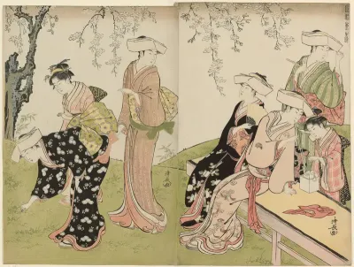 An Outing in Spring, from the series A Brocade of Eastern Manners (Fuzoku azuma no nishiki)