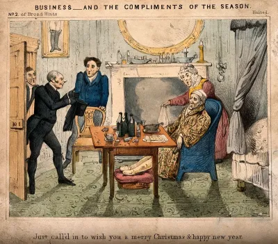 An undertaker drops in to give Christmas and New Year wishes to a sick man