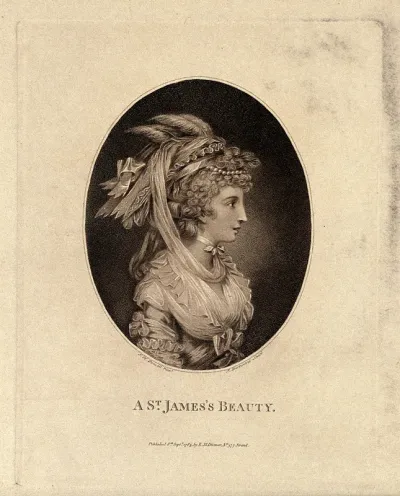 An upper class young woman; representing the St James's area of London