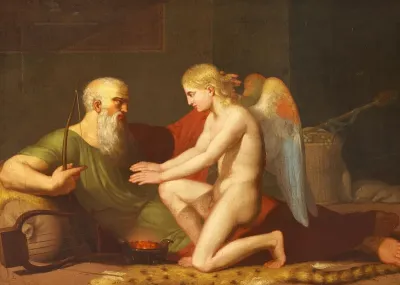 Anacreon and Amor (Cupid).