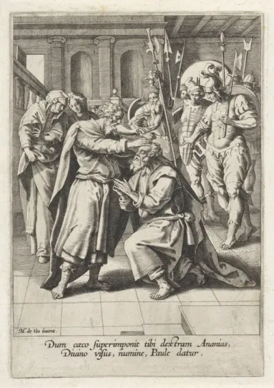 Ananias geneest de blindheid van Paulus