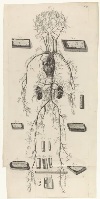 Anatomische studie van de bloedvaten en de bloedsomloop