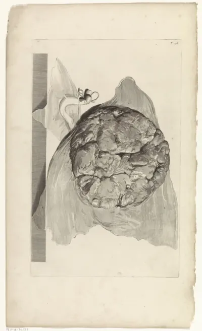 Anatomische studie van de bovenkant van de placenta