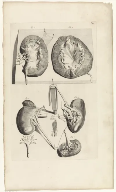Anatomische studie van de nieren