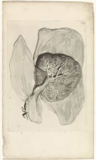 Anatomische studie van de onderkant van de placenta