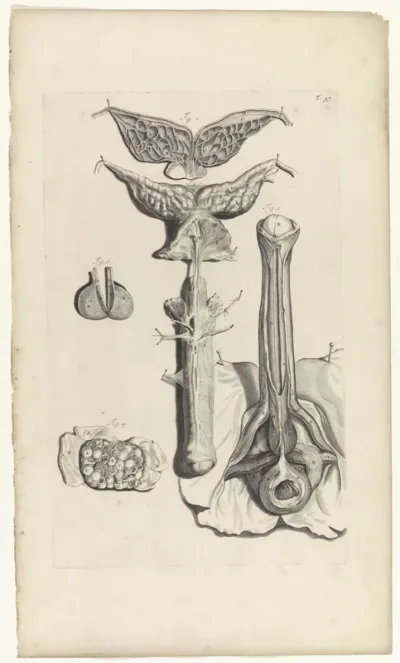 Anatomische studie van de penis