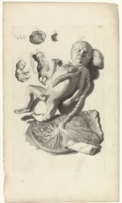 Anatomische studie van een foetus