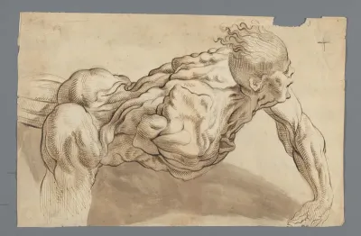 Anatomische studie van een staande man