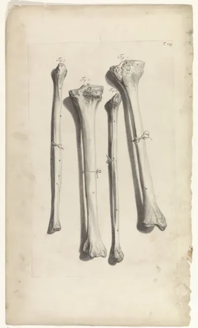 Anatomische studie van het scheenbeen en het kuitbeen