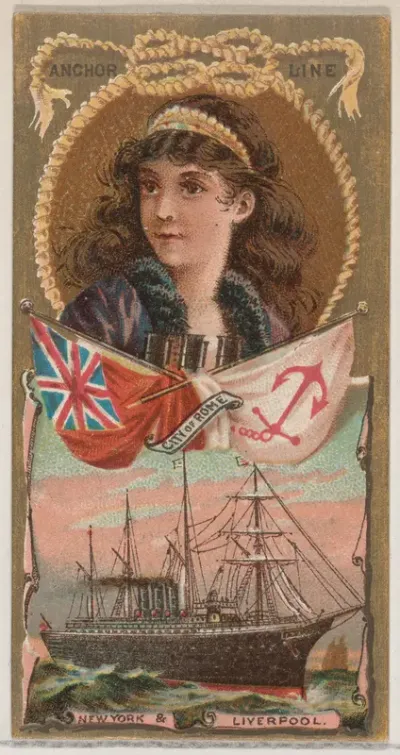 Anchor Line, from the Ocean and River Steamers series (N83) for Duke brand cigarettes