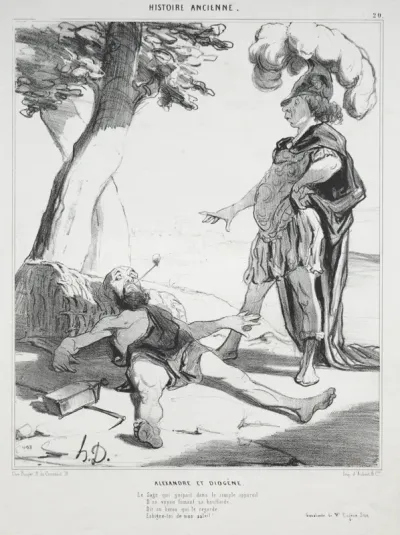 Ancient History, plate 20: Alexander and Diogenes