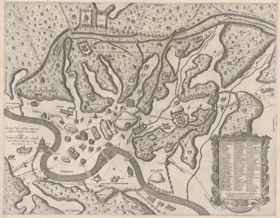 Ancient Rome, and its Hills, from the West, from "Speculum Romanae Magnificentiae"