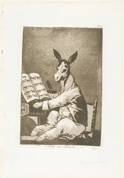 And So Was His Grandfather, plate 39 from Los Caprichos