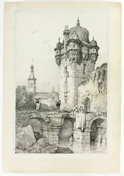 Andernach, from Facsimiles of Sketches made in Flanders and Germany