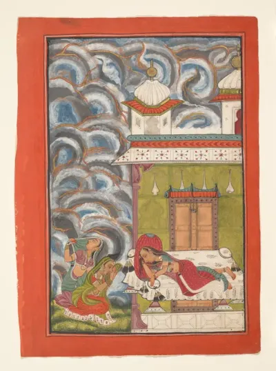 Andhrayaki Ragini: Folio from a ragamala series (Garland of Musical Modes)