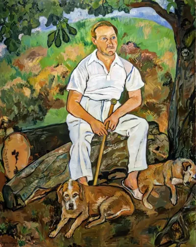 André Utter and his dogs